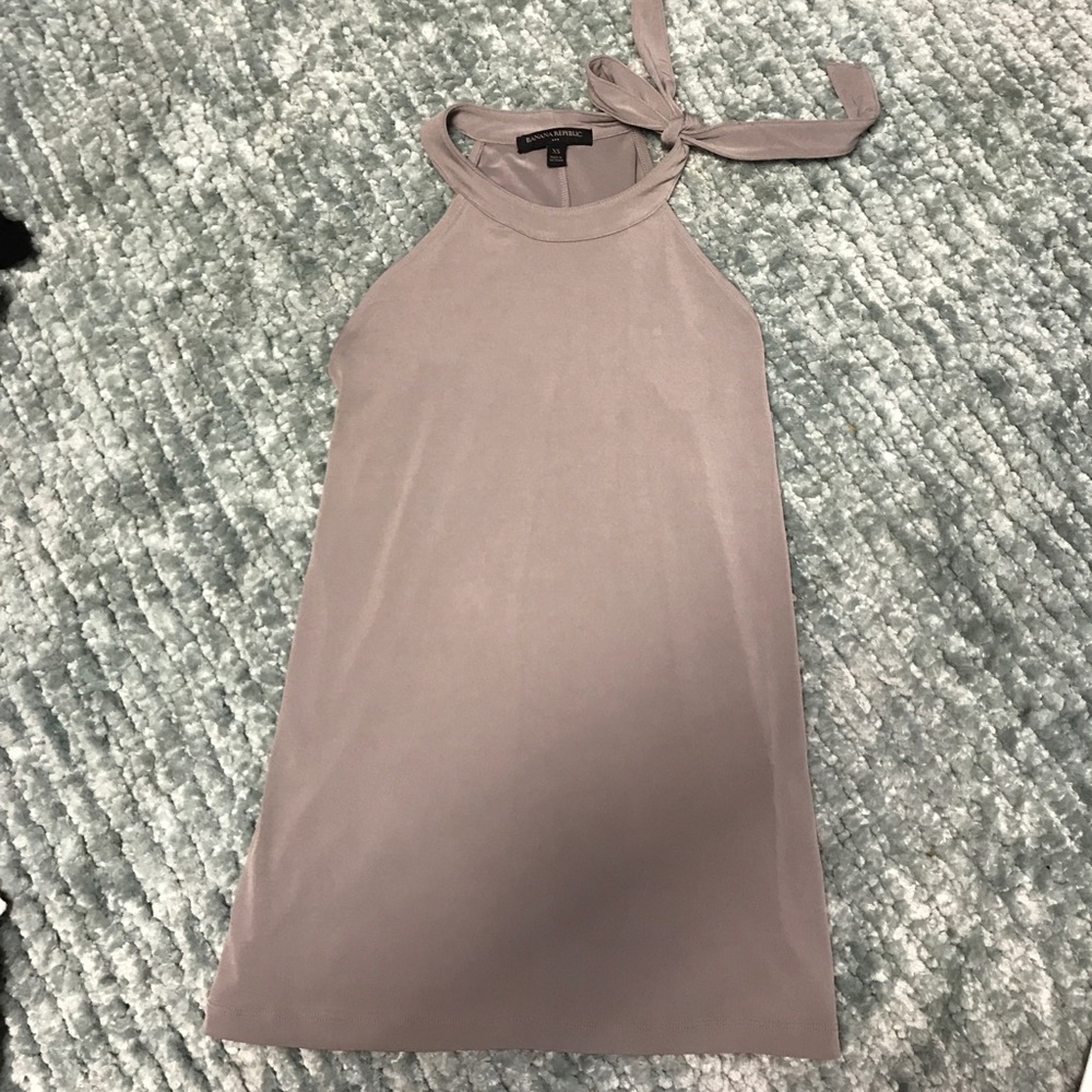 BANANA REPUBLIC GRAY HALTER TOP