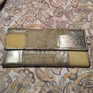 Silver and cream wallet