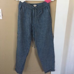 J.Crew drawstring denim pants