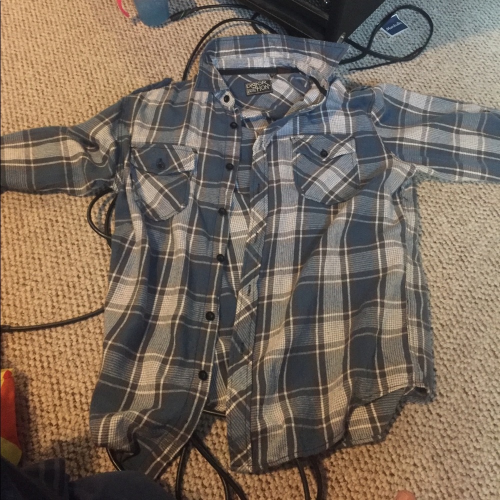 Blue and grey flannel