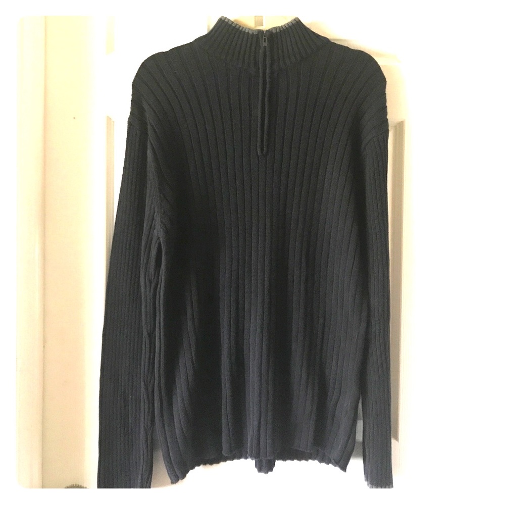 Dark Gray DKNY Zip Up Sweater