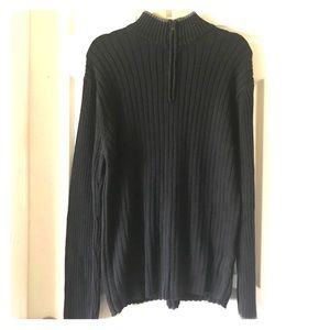 Dark Gray DKNY Zip Up Sweater