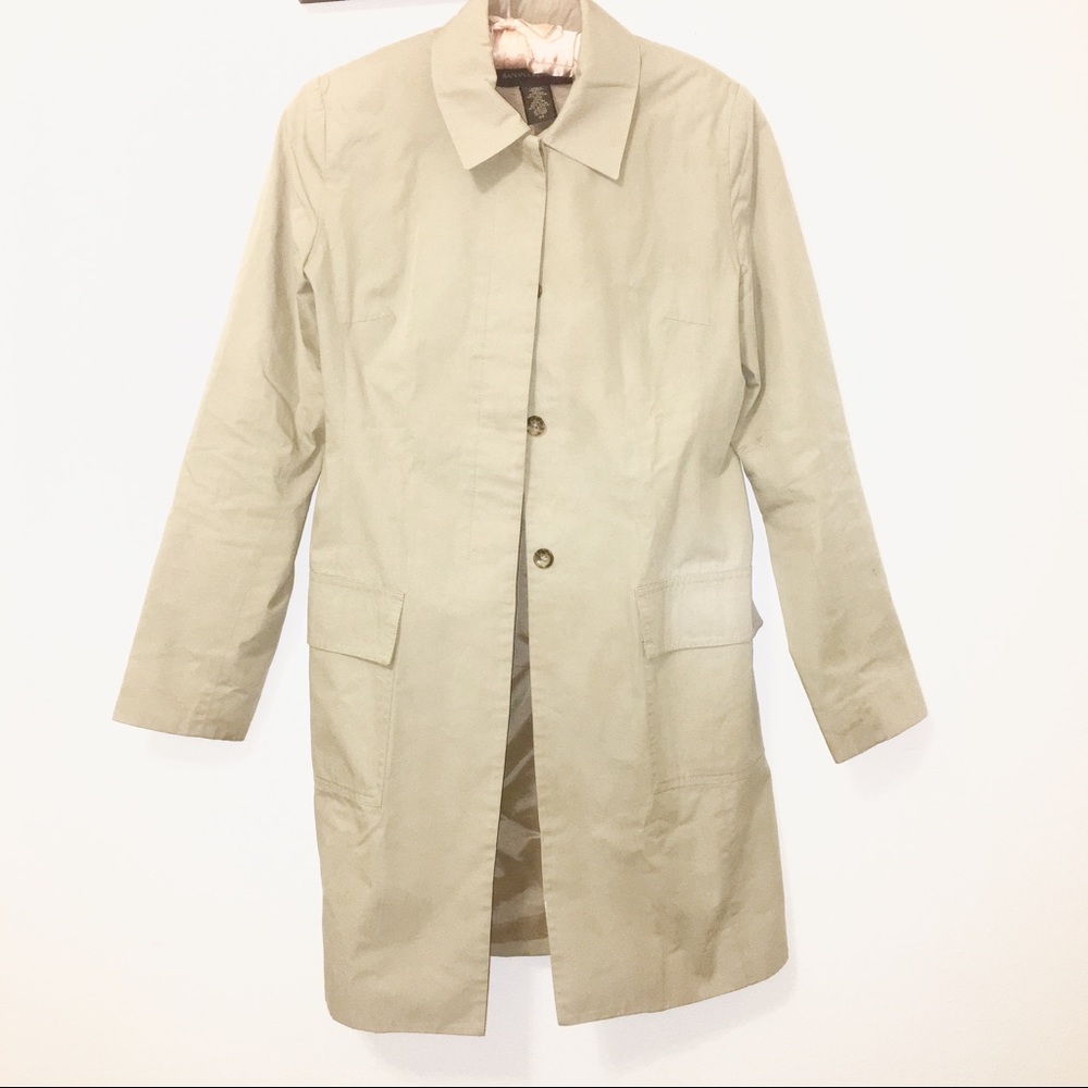 BANANA REPUBLIC Long Trench Khaki Jacket Coat