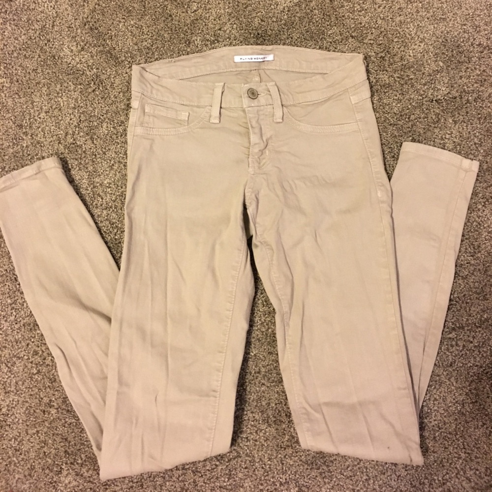 Tan flying monkey jeans