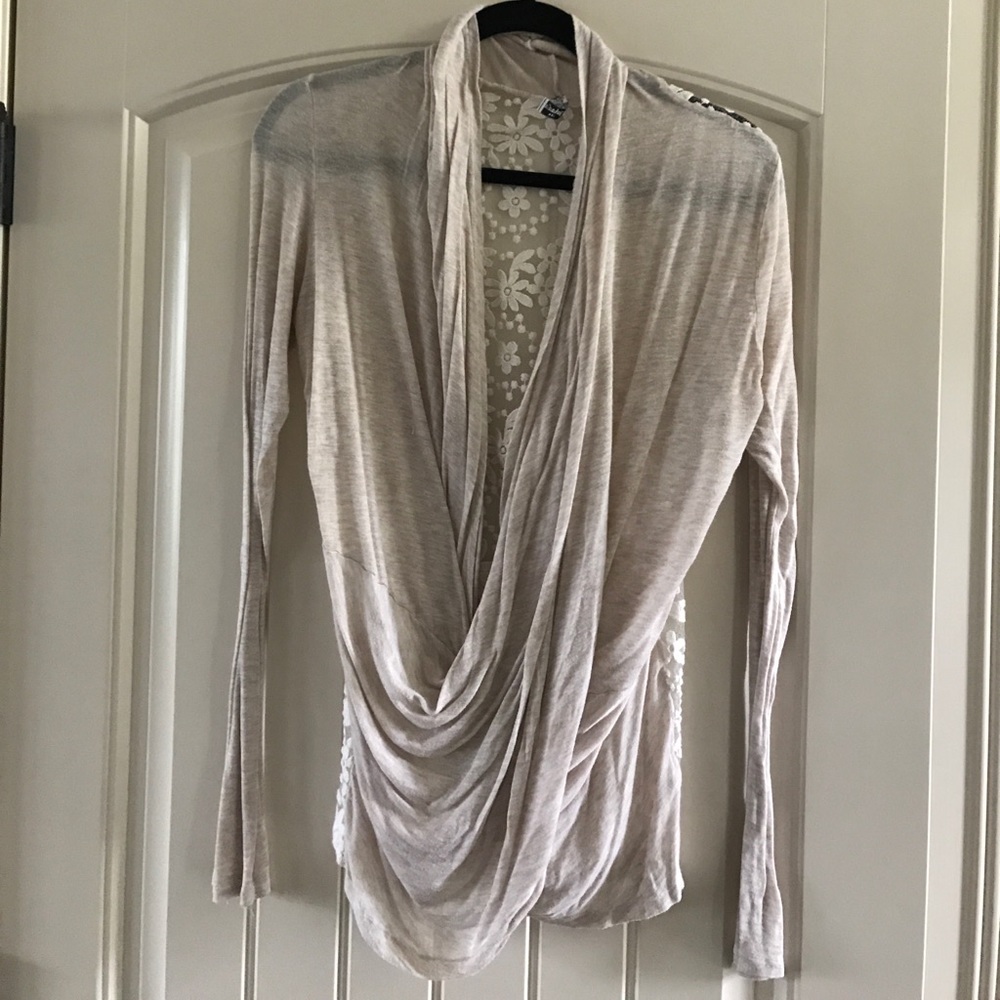Cream & Lace Top