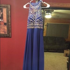 Royal blue full length gown