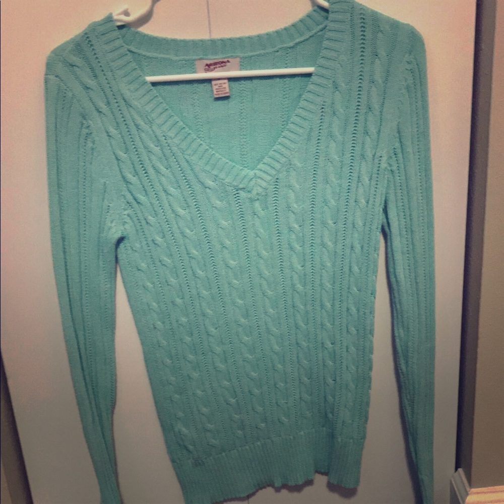 Teal sweater