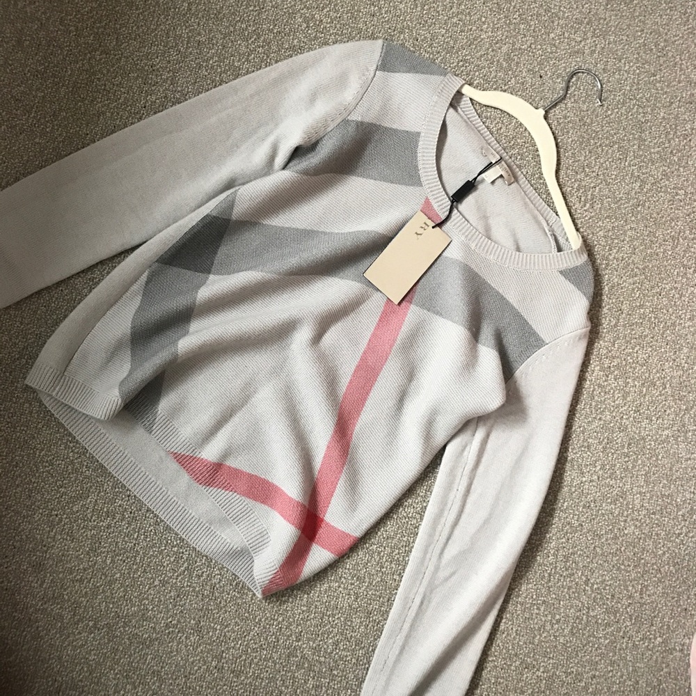 NEW! Burberry Brit Nova Checked Sweater