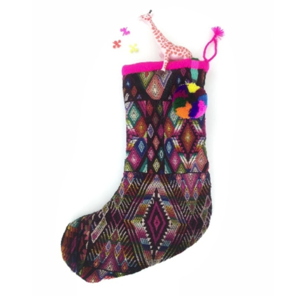 Chichi Textile Christmas Stocking - Left