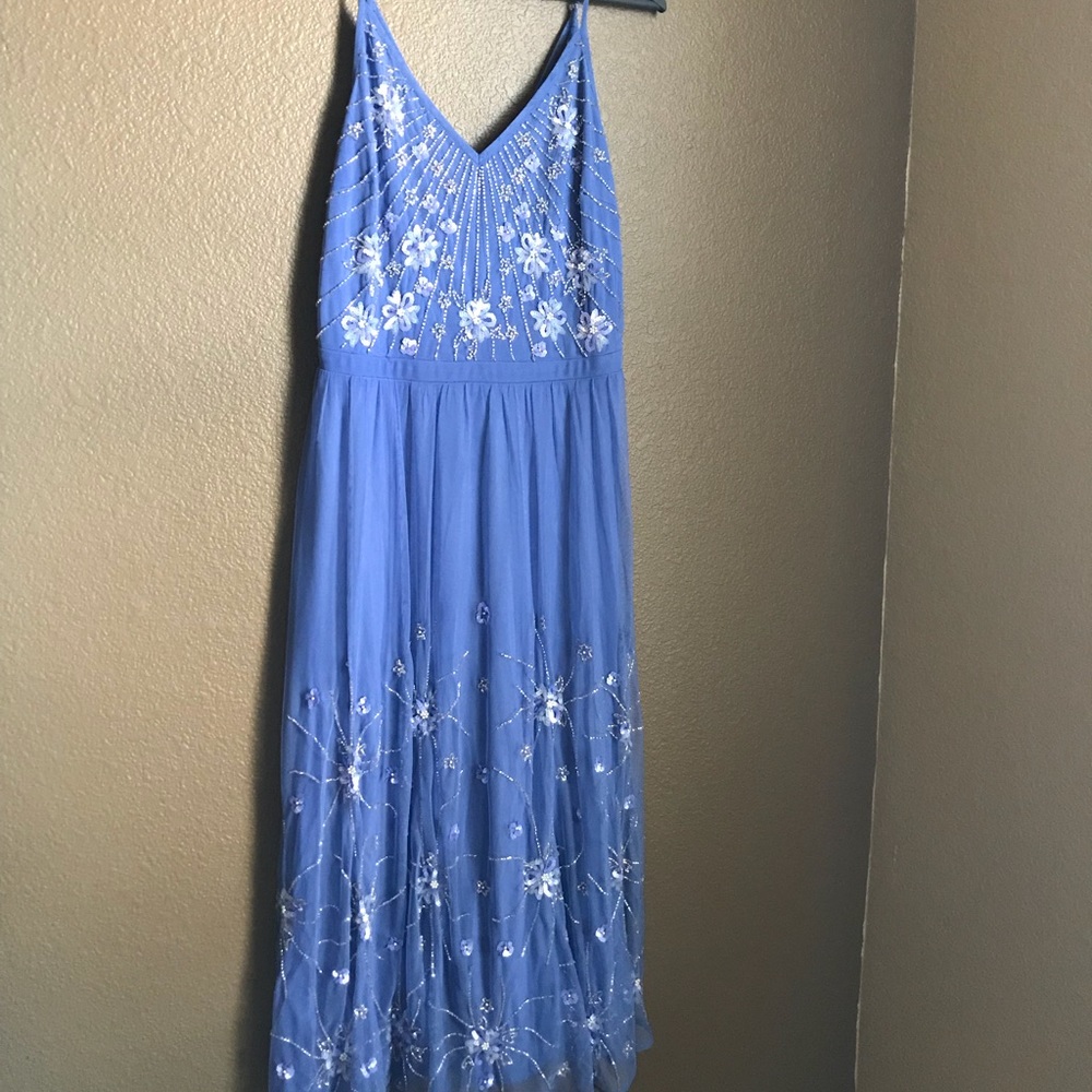 Frock and Frill Midi Beaded A-line Dress ASOS