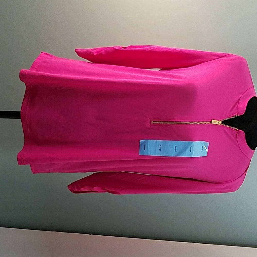 NWT fuschia half zip dress shirt by Ellen Tracy