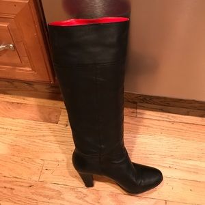 Kate Spade leather boots, 17” shaft 3” heel