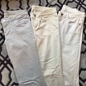 LOFT Modern Skinny Ankle Jeans- 3 pairs- size 25/0