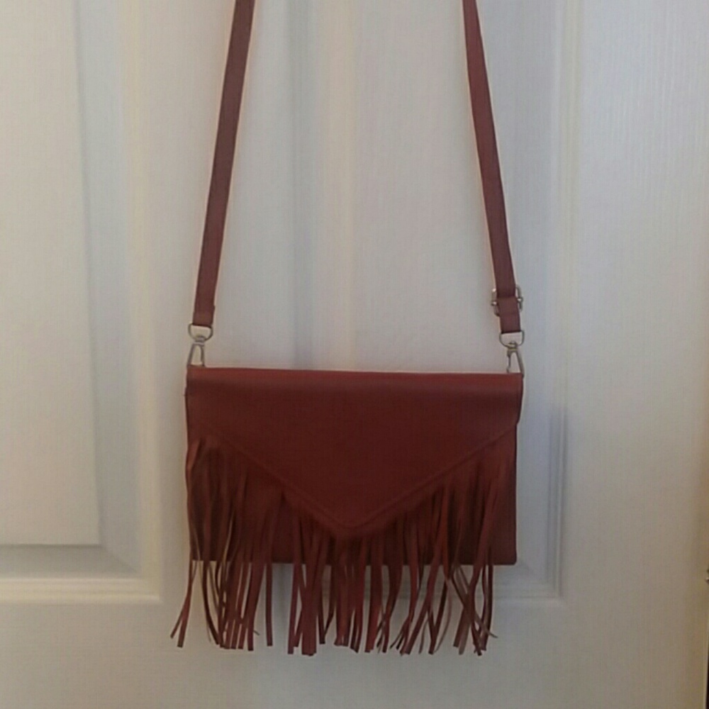 Brown Fringe Crossbody - NWOT