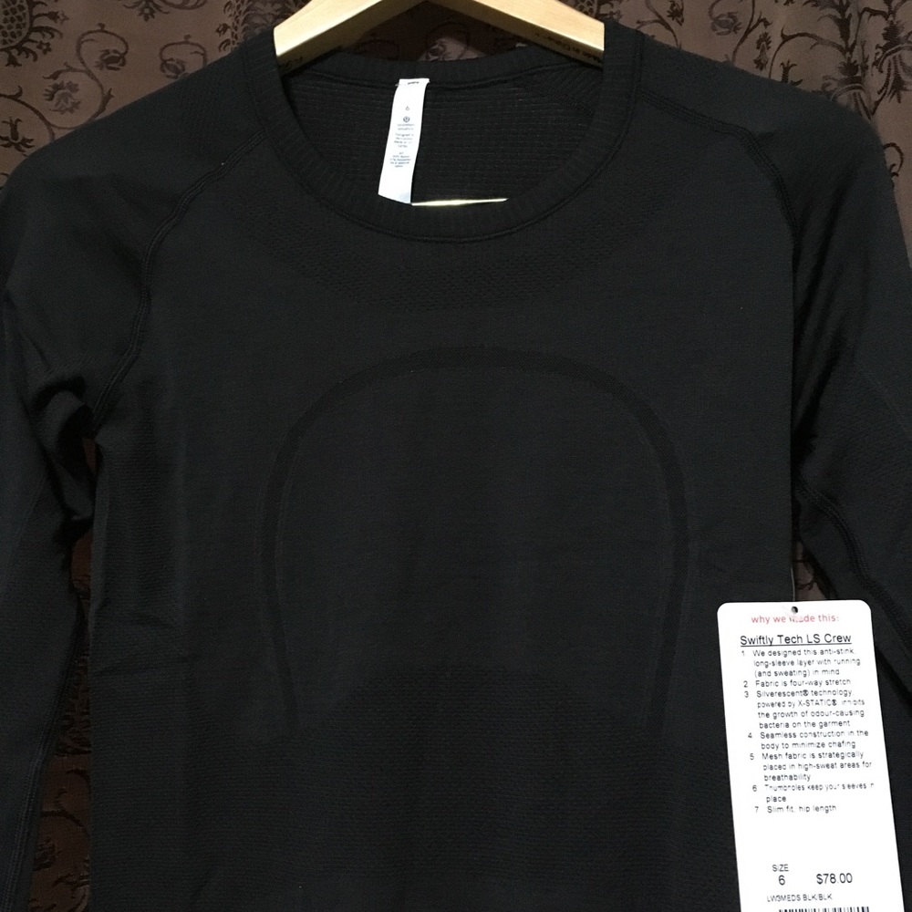 Lululemon swiftly tech long sleeve shirt nwt sz 6