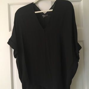 Vince black dolman silk blouse