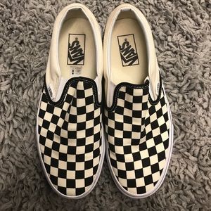 Checkered slip-on Vans