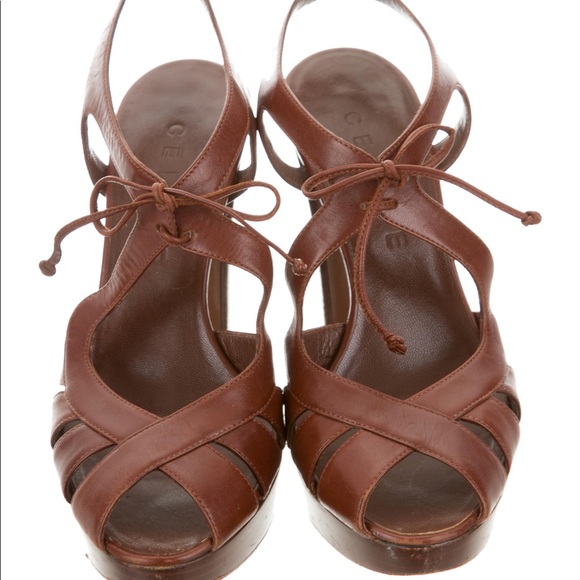 Céline Multi-strap Platform Sandals - Picture 3 of 5