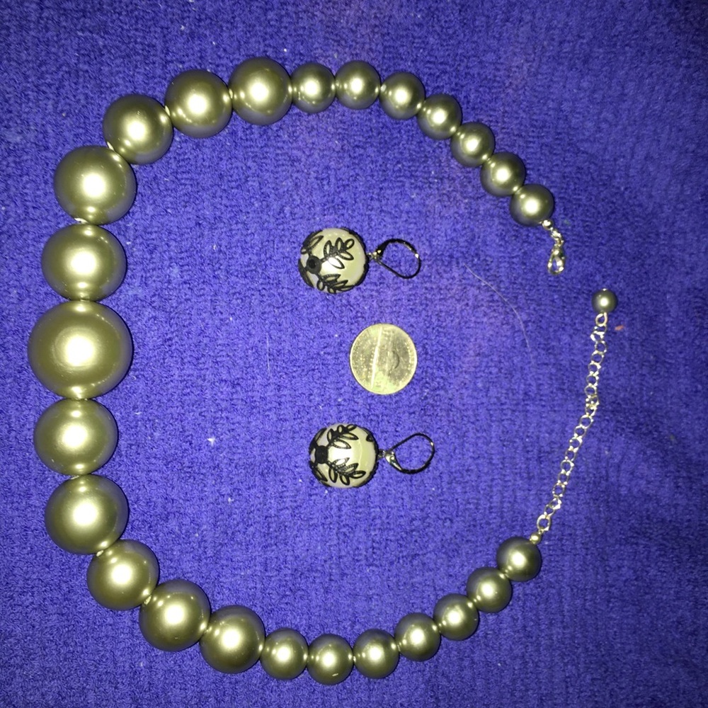 🔥FINAL SALE🔥Silver Pearl Necklace Earrings NWOT