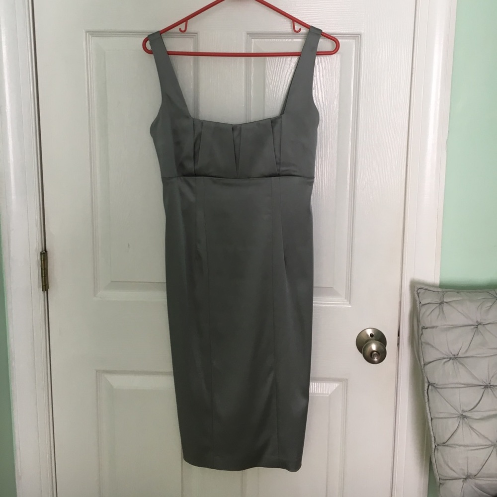 Calvin Klein silver satin dress