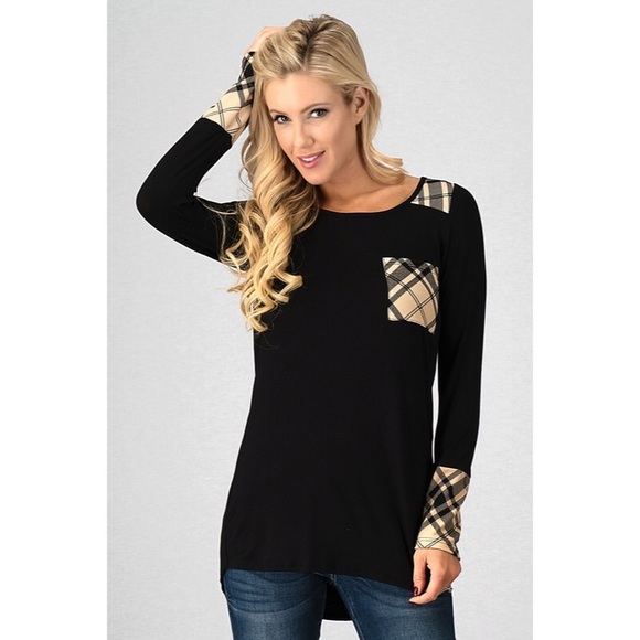 Plaid detail top 💕 - Picture 4 of 4