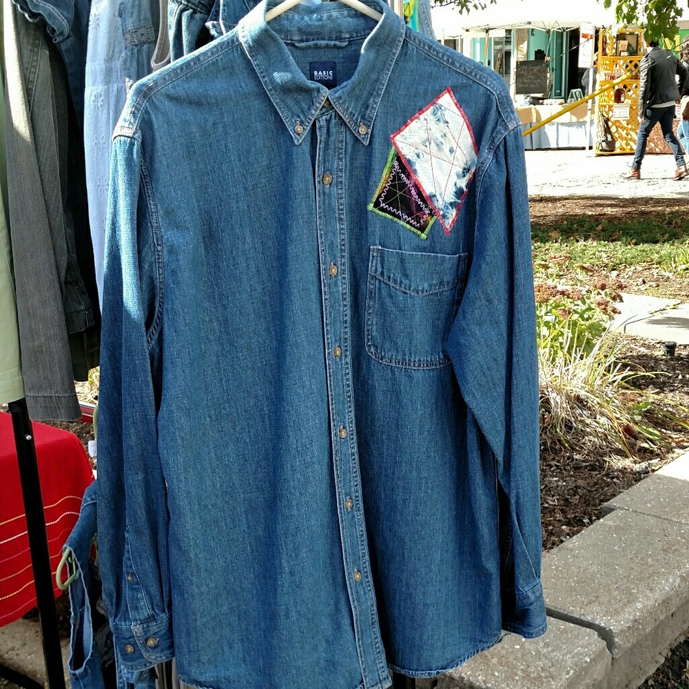 Basics Artist Embellished Quilted Patches Shirt