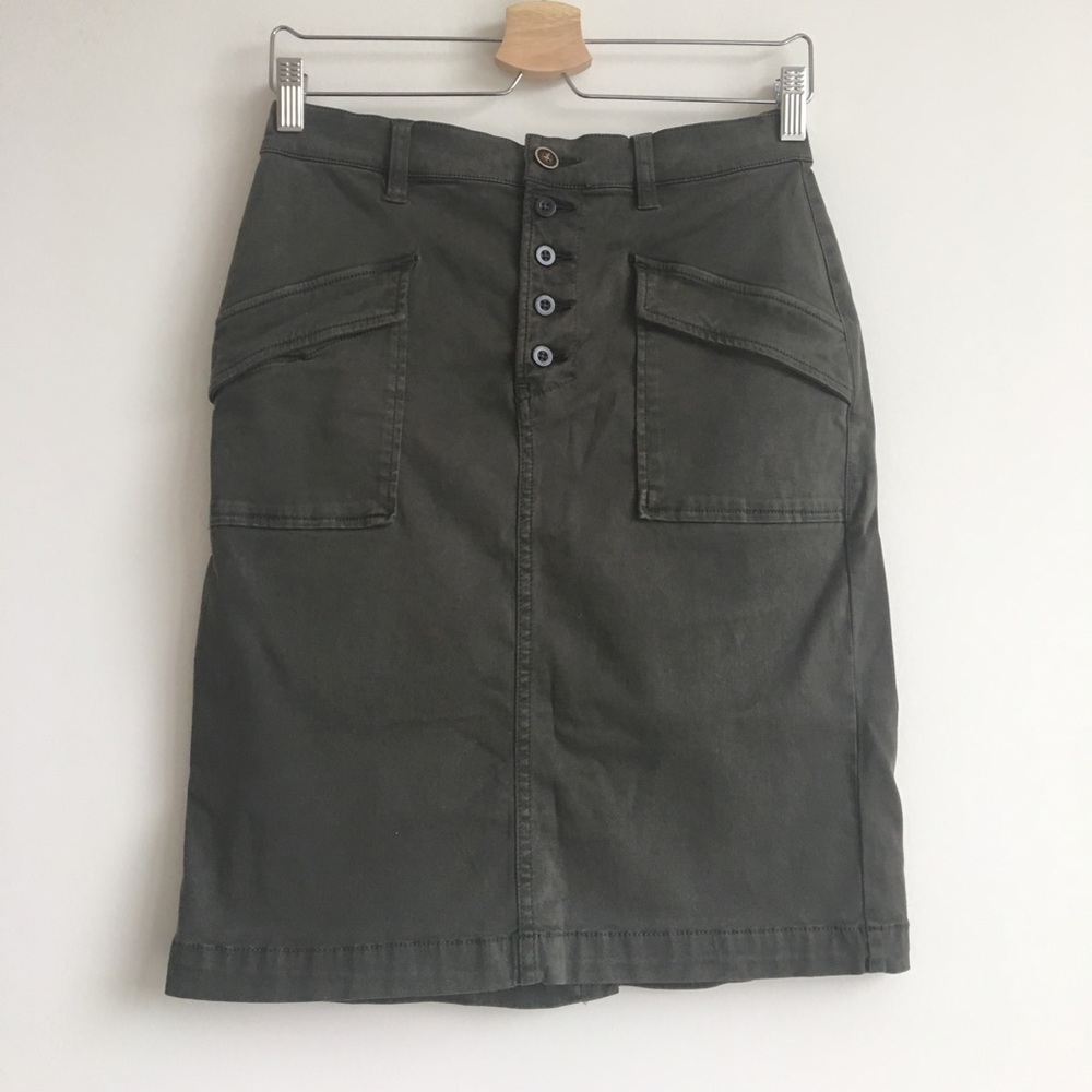 Anthro chino pencil skirt