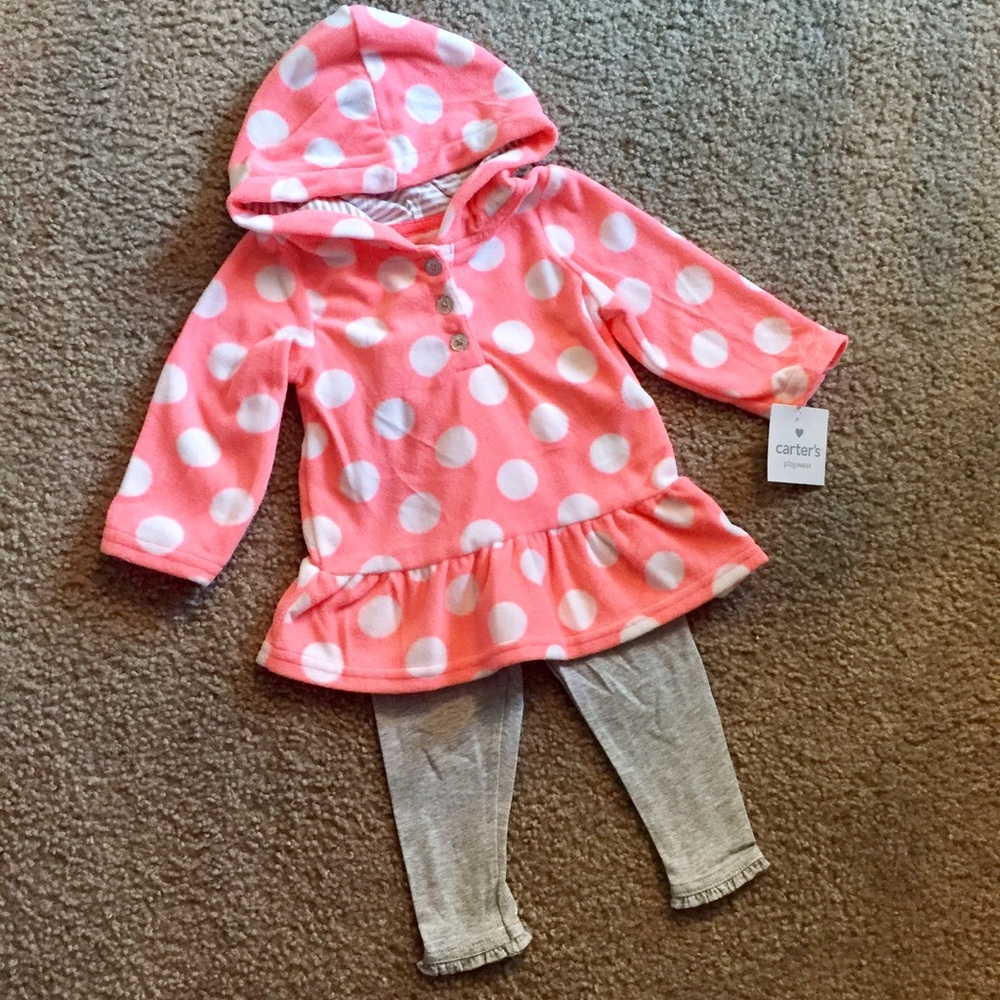 NWT Carter's Fleece Tunic & Legging Set