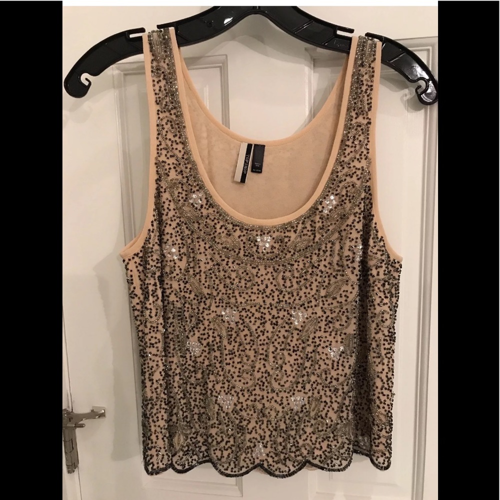 Topshop Sequin Top US 2 NWOT