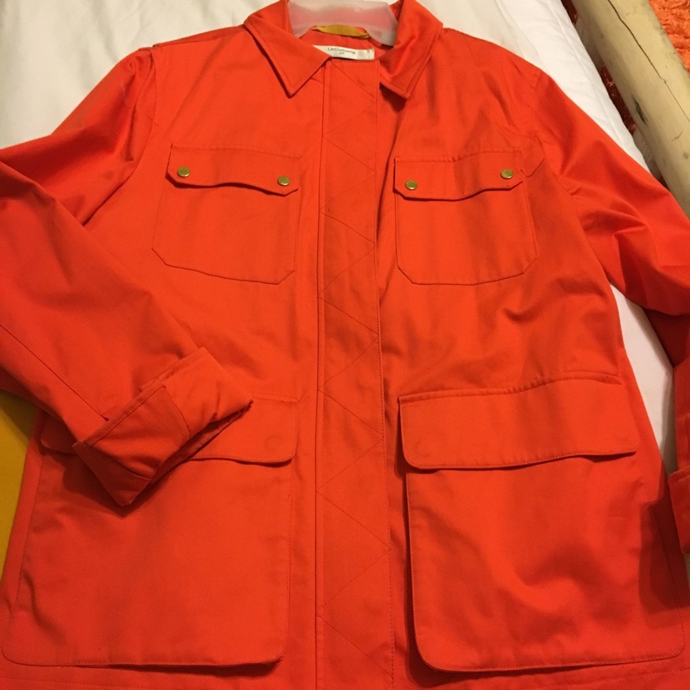 Liz Claiborne Orange lined jacket