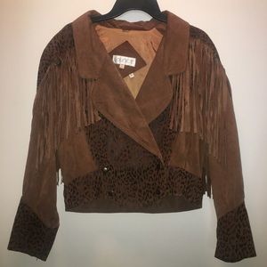 100% VINTAGE LEATHER LEOPARD