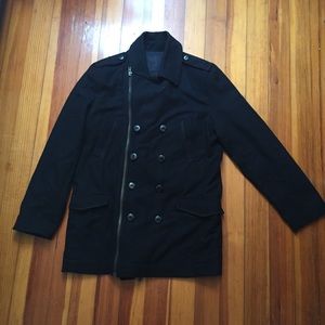 Men's Calvin Klein Wool Double Breasted  Peacoat