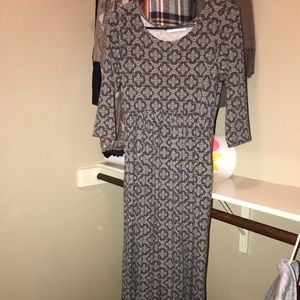 NEVER WORN; Gray Maxi Dress