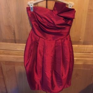 Red party dress