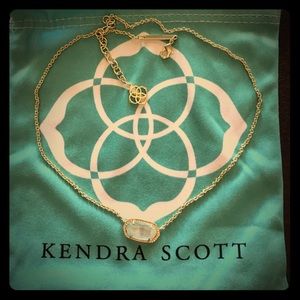 Elisa Necklace with March Birthstone