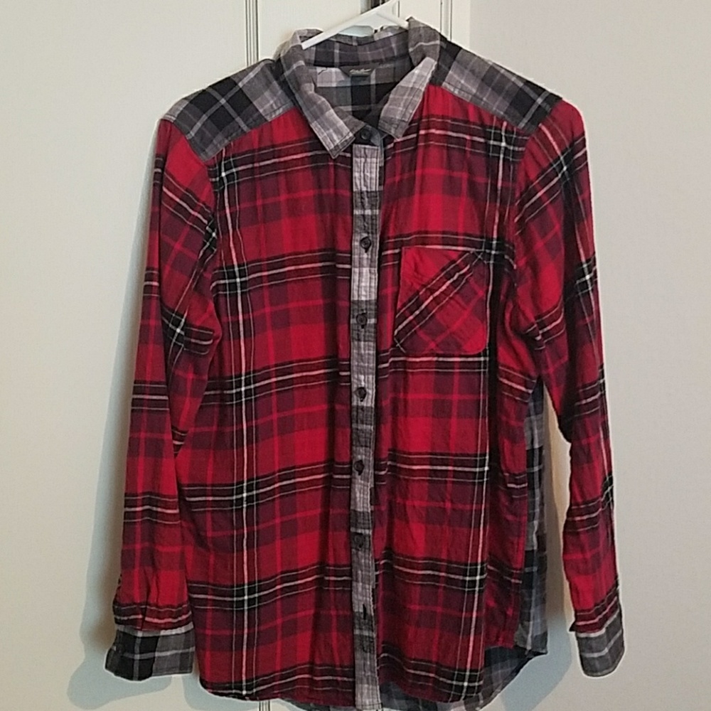 Eddie Bauer plaid button down