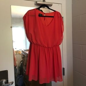 Coral flow dress