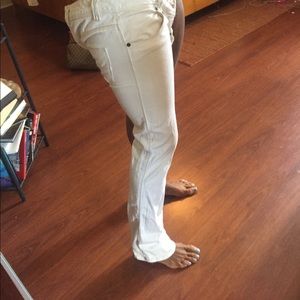 Women's Sz 8 TRF white denim jeans Zara FIRM