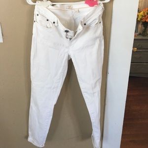 J.Crew white toothpick skinny jeans