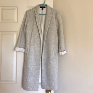Forever 21 long gray fleece jacket