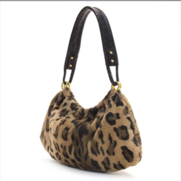 Auth Kate Spade leopard print faux fur hobo bag - Picture 6 of 6