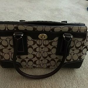 Coach original brown two handle purse