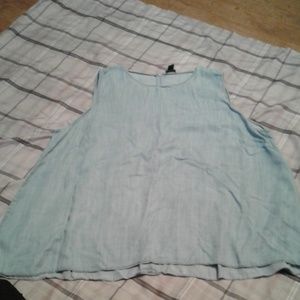 Sleeveless soft denim top