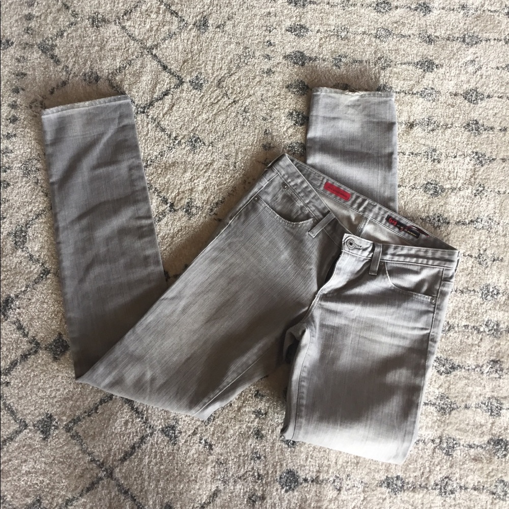 Gray Straight Cut Jeans