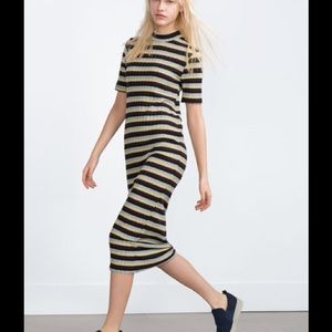 Zara stripe midi dress