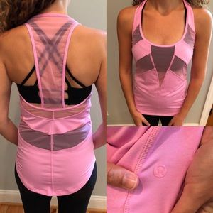 Lululemon pink mesh tank size 4