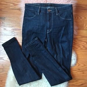 Dark wash high waist skinny jeans DSTLD