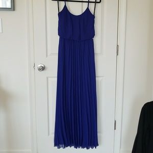 Bisou Bisou (JCP) royal blue pleated maxi