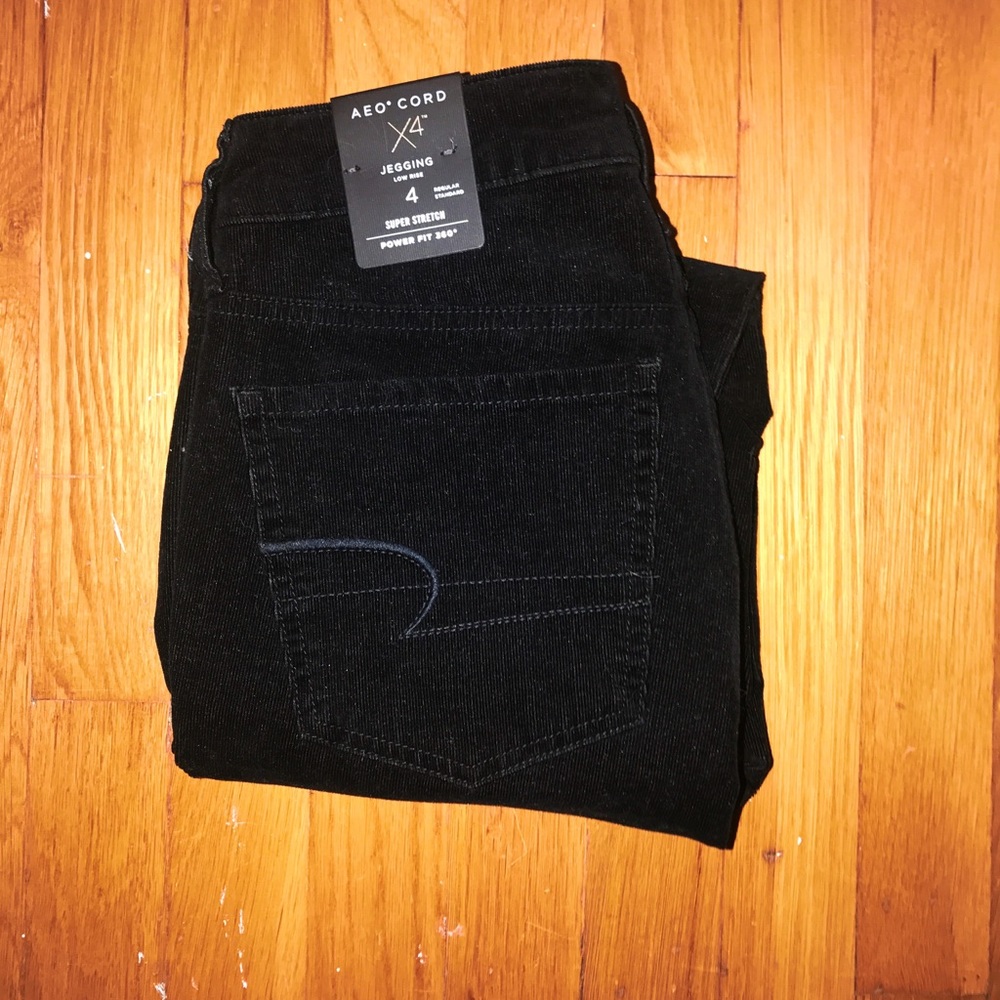 American Eagle Black Corduroy Jeans