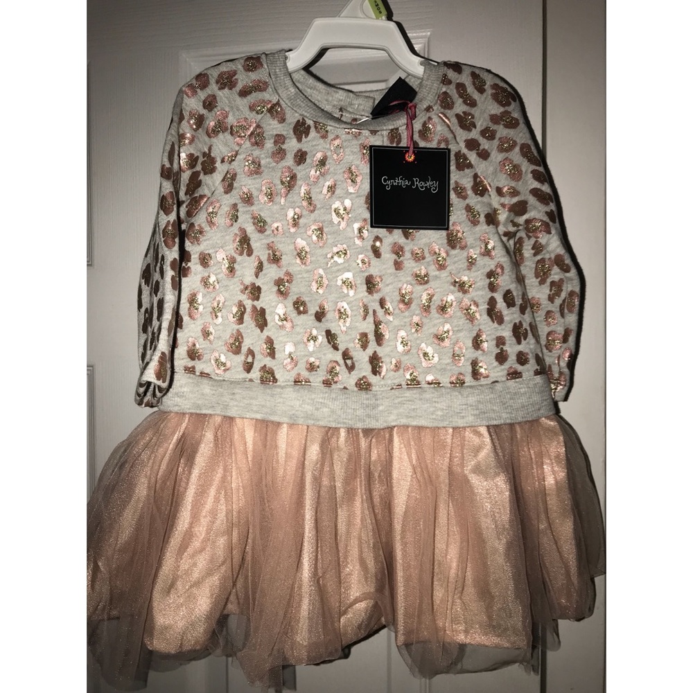 Sparkling Leopard Print TuTu Sweater Dress (Girls)